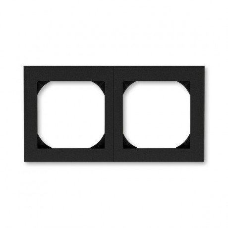 Рамка 2 поста ABB LEVIT, антрацит // дымчатый чёрный, 3901H-A05520 63