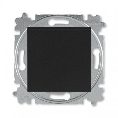 Выключатель 1-клавишный ABB LEVIT, антрацит // дымчатый черный, 3559H-A01445 63W