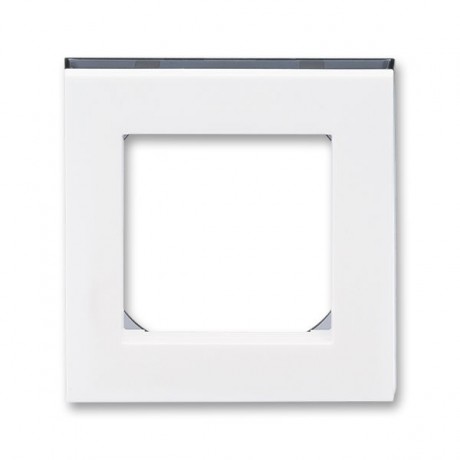 Рамка 1 пост ABB LEVIT, белый // дымчатый чёрный, 3901H-A05010 62W