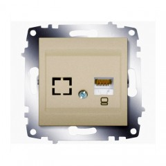 Розетка ABB COSMO, скрытый монтаж, титан, 619-011400-247