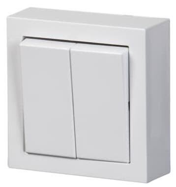 Выключатель 2-клавишный ABB IMPRESSIVO, белый, 1065A-84