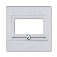 Накладка на мультимедийную розетку ABB LEVIT, скрытый монтаж, серебро, 5014H-A00040 70