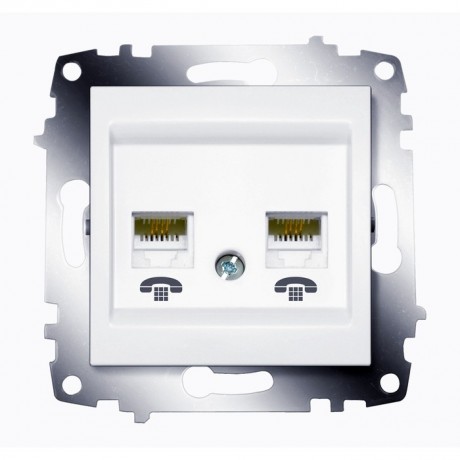 Розетка ABB COSMO, скрытый монтаж, белый, 619-010200-222