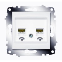 Розетка ABB COSMO, скрытый монтаж, белый, 619-010200-222