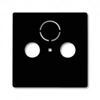 Накладка на розетку телевизионную ABB BASIC55, скрытый монтаж, château-black, 1743-95-507
