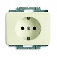 Розетка ABB ALPHA NEA, скрытый монтаж, с заземлением, слоновая кость, 20 EUC-22G-500