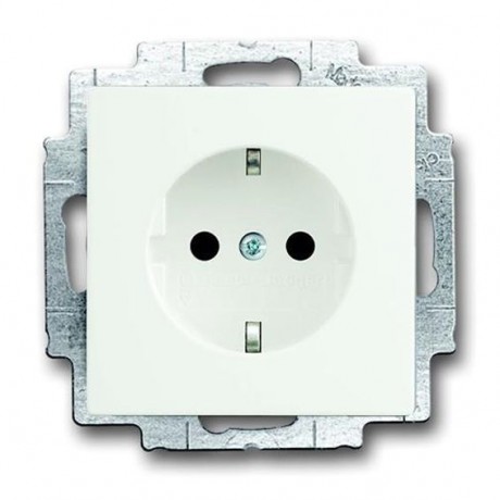 Розетка ABB FUTURE, скрытый монтаж, с заземлением, белый бархат, 20 EUCBLI-884