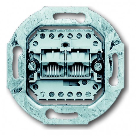 Механизм двойной розетки ABB, скрытый монтаж, 0215