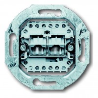 Механизм двойной розетки ABB, скрытый монтаж, 0215