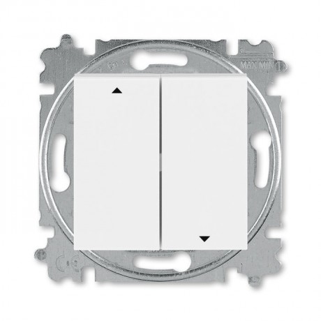 Выключатель для жалюзи 2-клавишный ABB LEVIT, механический, белый // ледяной, 3559H-A88445 01W