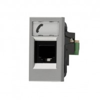 Розетка ABB ZENIT, скрытый монтаж, серебристый, N2117.6 PL