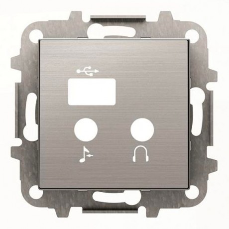 Накладка на медиа-комбайн ABB SKY, нержавеющая сталь, 8568.3 AI