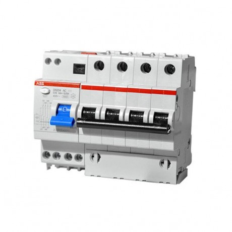 Дифавтомат ABB DS200 4P 16А ( C ) 6 кА, 30 мА ( AC ), DS204 AC-C16//0,03