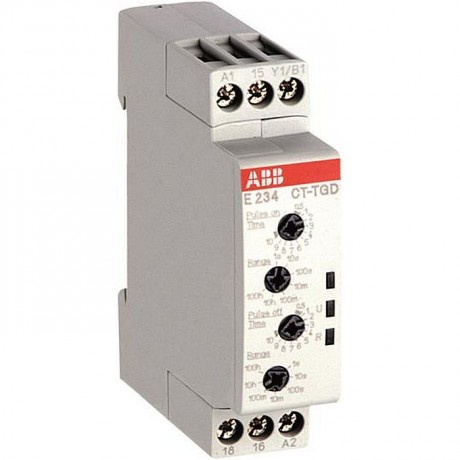 ABB Реле времени CT-TGD.12 модульное (генератор импульсов) 24-48B DC, 24- 240B AC (7 временных диапазонов 0,05с...100ч) 1ПК, 1SVR500160R0000