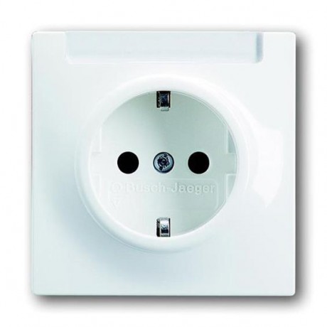 Розетка ABB IMPULS, скрытый монтаж, с заземлением, альпийский белый, 20 EUN-74