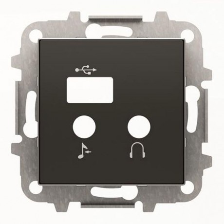 Накладка на медиа-комбайн ABB SKY, черный бархат, 8568.3 NS