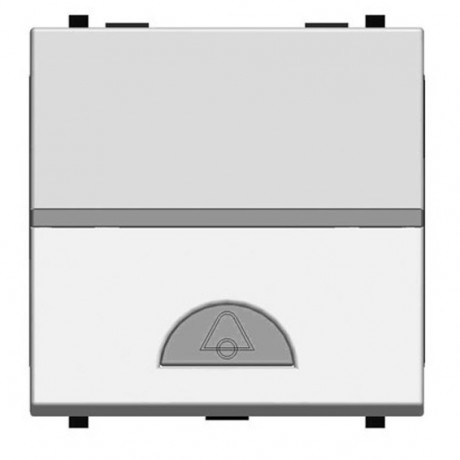 Выключатель 1-клавишный кнопочный ABB ZENIT, серебристый, N2204 PL