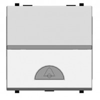 Выключатель 1-клавишный кнопочный ABB ZENIT, серебристый, N2204 PL