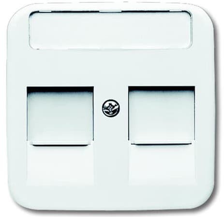 Накладка на розетку информационную ABB REFLEX, скрытый монтаж, альпийский белый, 1800-214-500