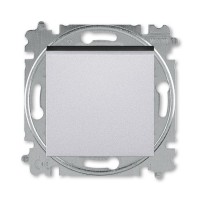 Выключатель 1-клавишный ABB LEVIT, серебро // дымчатый черный, 3559H-A01445 70W