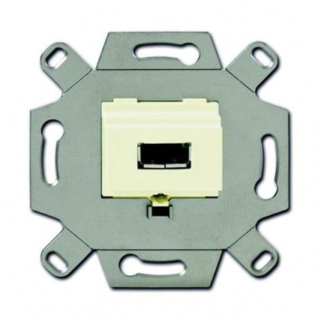 Механизм розетки USB ABB, скрытый монтаж, слоновая кость, 0261//11-500