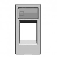 Накладка на розетку информационную ABB ZENIT, скрытый монтаж, альпийский белый, N2118.1 BL