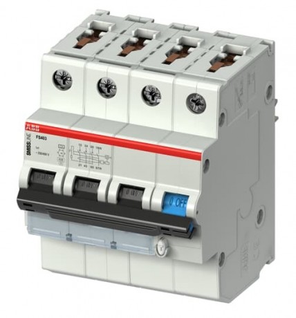 Дифавтомат ABB FS400 3P+N 20А ( C ) 6 кА, 30 мА ( A ), FS403E-C20//0.03