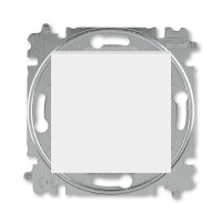 Переключатель 1-клавишный кнопочный ABB LEVIT, белый // ледяной, 3559H-A86445 01W