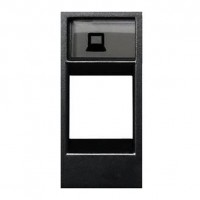 Накладка на розетку информационную ABB ZENIT, скрытый монтаж, антрацит, N2118.1 AN