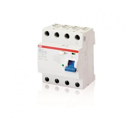 Выключатель дифференциального тока (УЗО) ABB F200 4P 63А, 500 мА ( B ), F204 B-63//0,5