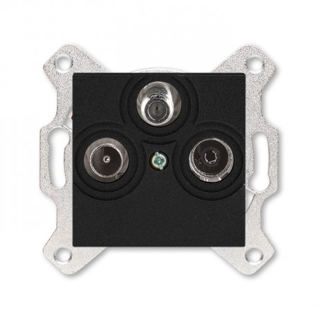 Розетка ABB LEVIT, скрытый монтаж, антрацит, 5011H-A03303 63W