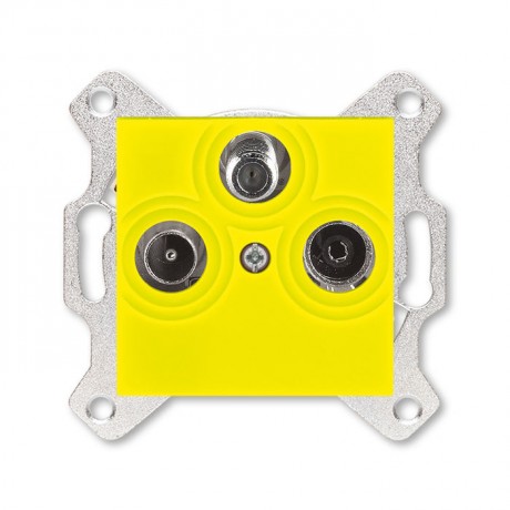 Розетка ABB LEVIT, скрытый монтаж, желтый, 5011H-A03303 64W