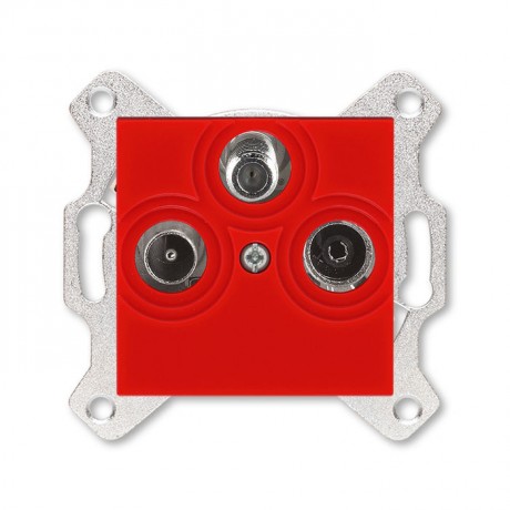 Розетка ABB LEVIT, скрытый монтаж, красный, 5011H-A03303 65W