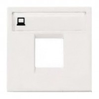 Накладка на розетку информационную ABB ZENIT, скрытый монтаж, альпийский белый, N2218.1 BL