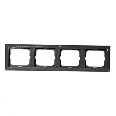 Рамка 4 поста ABB BASIC55, château-black, 2514-95-507
