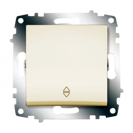 Переключатель 1-клавишный ABB COSMO, кремовый, 619-010300-209