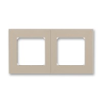 Рамка 2 поста ABB LEVIT, кофе макиато // белый, 3901H-A05020 18W