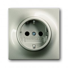 Розетка ABB IMPULS, скрытый монтаж, с заземлением, шампань-металлик, 20 EUC-79-507