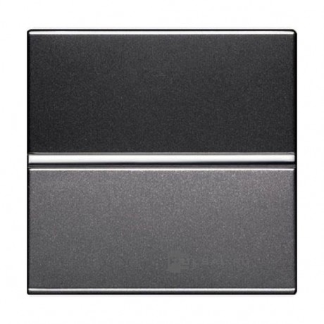 Выключатель 1-клавишный кнопочный ABB ZENIT, черный, N2204.7 AN