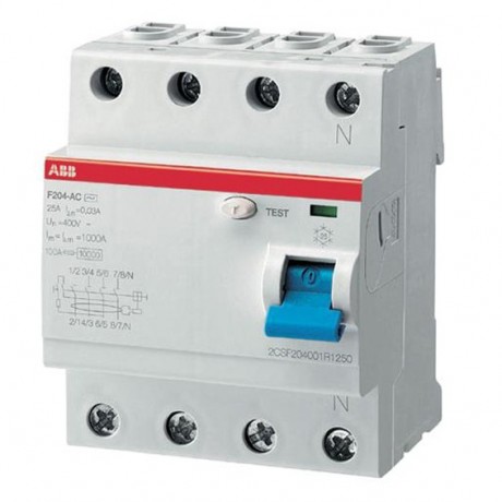 Устройства защитного отключения (УЗО) ABB F200A S 4P 40А, 500 мА ( A ), F204 A S-40//0,5