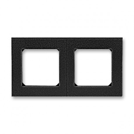 Рамка 2 поста ABB LEVIT, антрацит // дымчатый чёрный, 3901H-A05020 63W