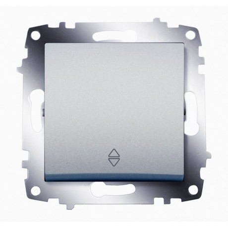Переключатель 1-клавишный ABB COSMO, алюминий, 619-011000-209
