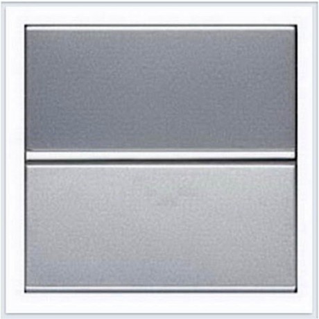 Выключатель 1-клавишный кнопочный ABB ZENIT, серебристый, N2204.7 PL