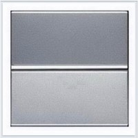 Выключатель 1-клавишный кнопочный ABB ZENIT, серебристый, N2204.7 PL