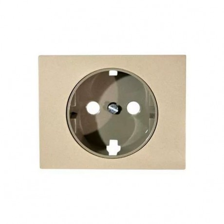 Накладка на розетку ABB OLAS, скрытый монтаж, с заземлением, песочный, 8488 AR