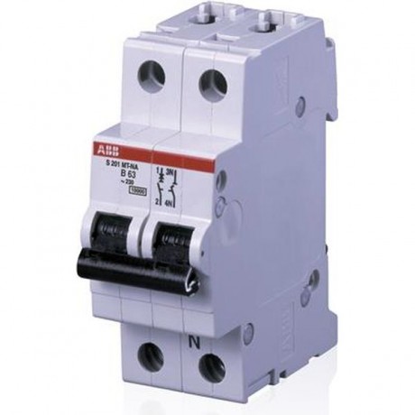 Автоматический выключатель ABB S200 1P+N 16А (D) 10кА, S201MT-D16NA