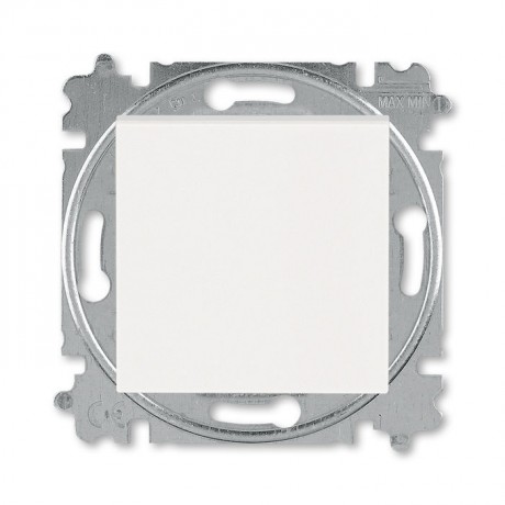 Переключатель 1-клавишный кнопочный ABB LEVIT, жемчуг // ледяной, 3559H-A86445 68W