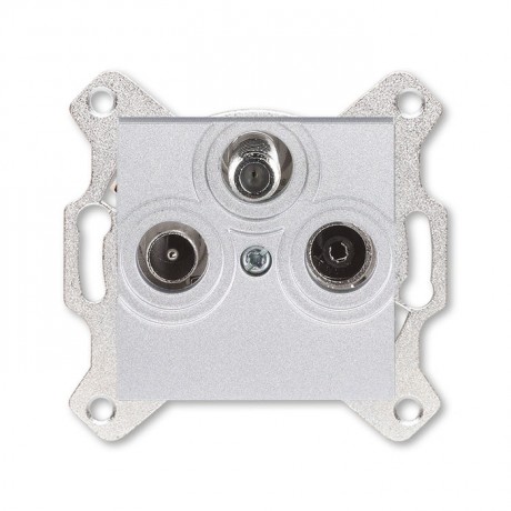 Розетка ABB LEVIT, скрытый монтаж, серебро, 5011H-A03303 70W