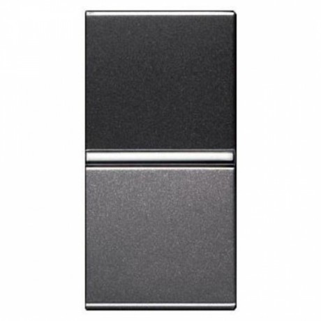 Выключатель 1-клавишный кнопочный ABB ZENIT, черный, N2104.7 AN