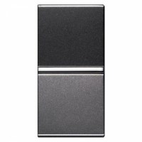 Выключатель 1-клавишный кнопочный ABB ZENIT, черный, N2104.7 AN